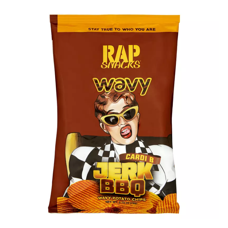 Rap Snacks Cardi B Jerk BBQ Wavy Potato Chips (78g) - theschweetplug.com