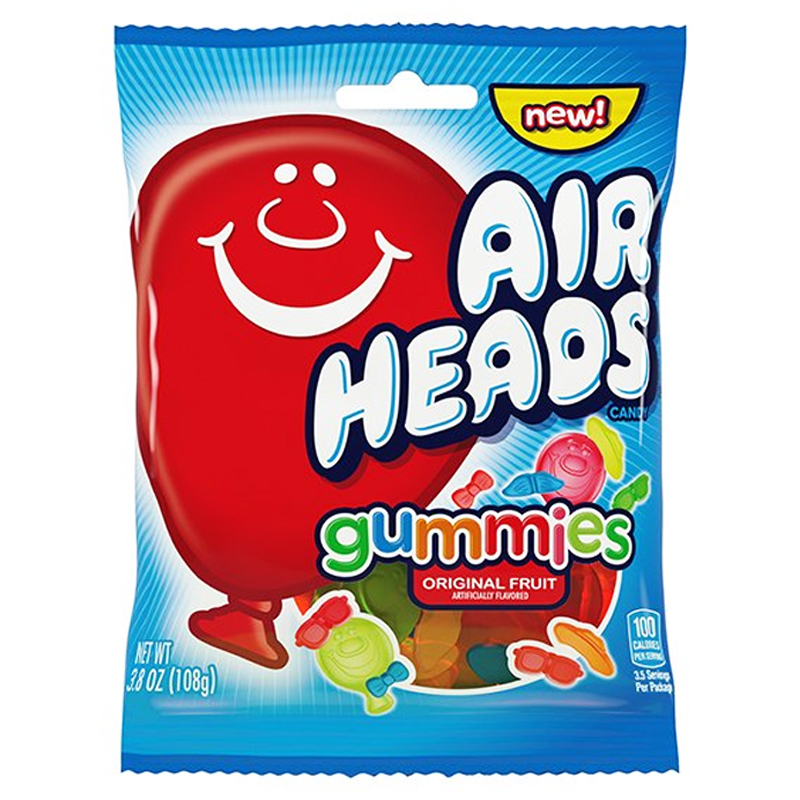 Airheads Gummies Peg Bag (108g) - theschweetplug.com