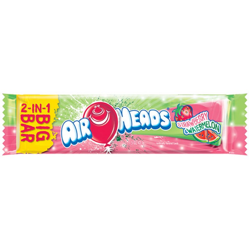 Airheads BIG BAR Strawberry and Watermelon (42g) - theschweetplug.com