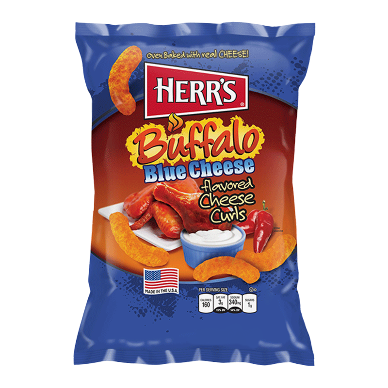 Herr's Buffalo Blue Cheese Flavoured Cheese Curls (199g)