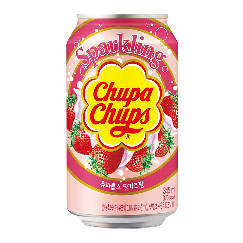 Chupa Chups Strawberry and Cream 345ml - theschweetplug.com