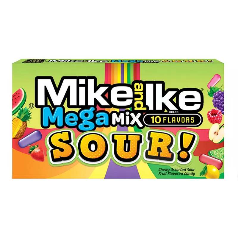 Mike & Ike Sour Mega Mix Theatre Box (141g) - theschweetplug.com