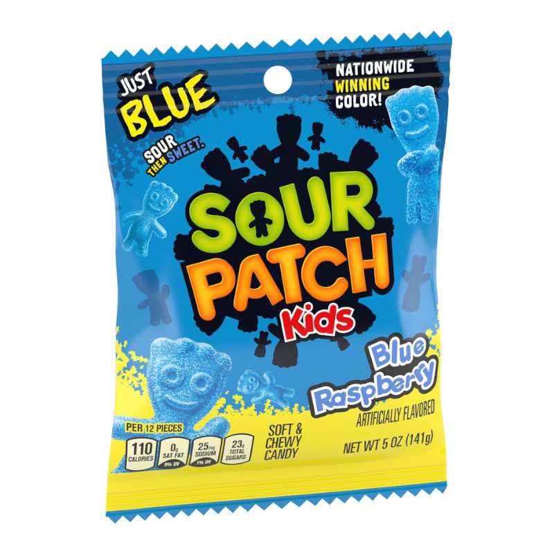 Sour Patch Blue Raspberry Peg Bag (141g) - theschweetplug.com