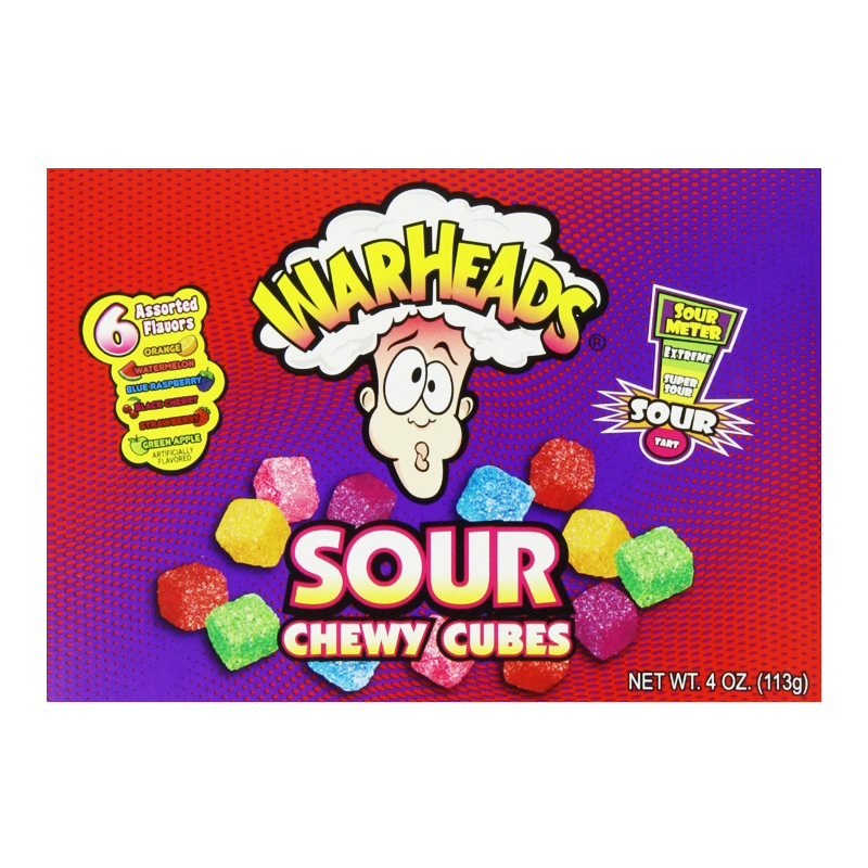 Warheads Sour Chewy Cubes Theater Box (113g)